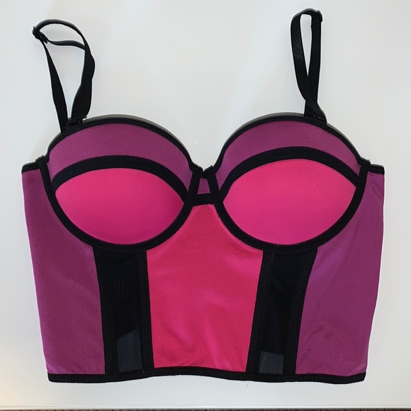 (4 for $80) Celine Long Line Bustier Bralette 💜💗🖤 - Picture 6 of 9